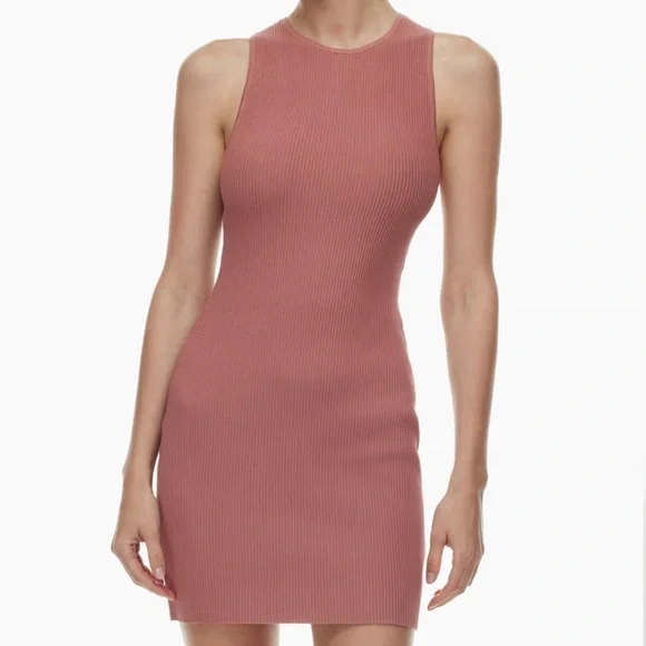 NWT Aritzia Babaton Sculpt Knit Racer Mini Dress XS - Picture 1 of 5
